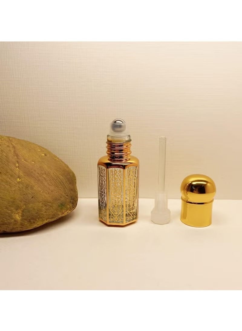 YOUGE 6 Pack Crystal Glass Roller Bottle 3ml+6ml+12ml Refillable Roll-on Bottle Essential Oil Dispenser Aromatherapy Perfume Bottle Container for Travel Home Use - Image 4